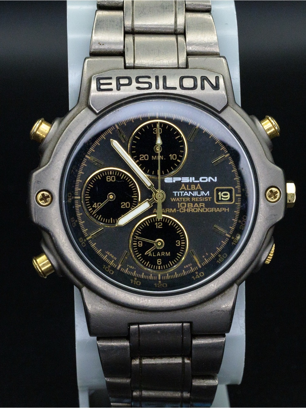 Seiko Alba Rare Epsilon Y812-6A80 Vintage Titanium 40mm JDM Import Chronograph